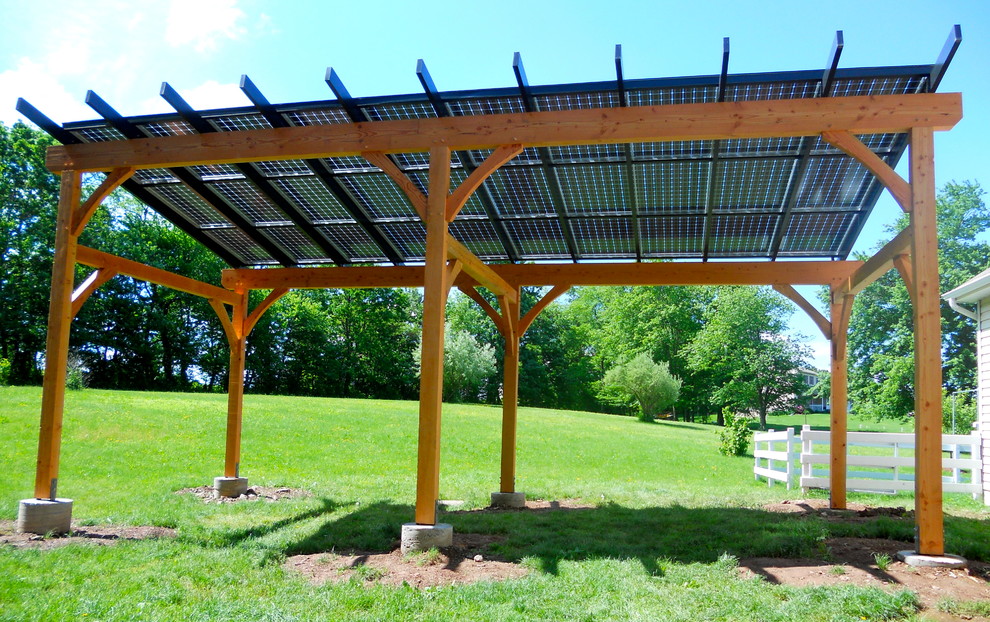 Solar Bi-Facial Panels on Customized Pergola-2